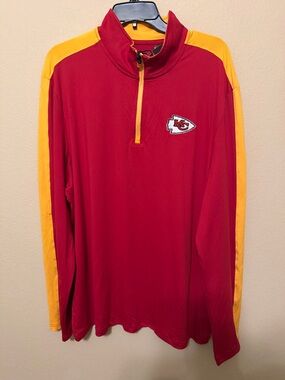 Kansas City Chiefs Quarter Zip Pullover – XL – NWT – Antigua